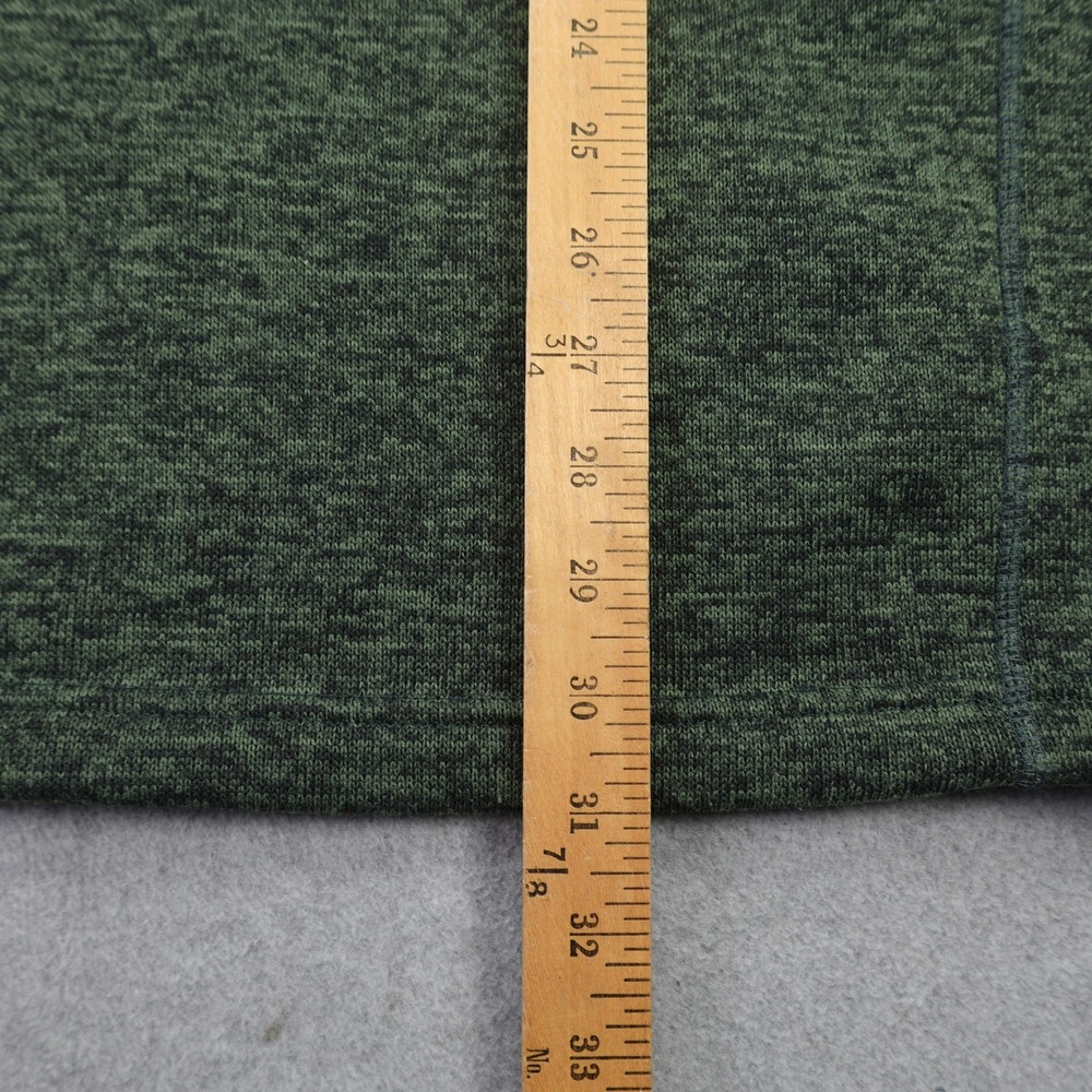 Eddie Bauer Sweater Mens XXL Green Marled 1/4 Zip Fleece Pullover Mock Neck - Picture 9 of 13